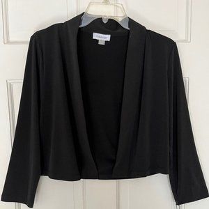 NWT - Calvin Klein Silky Black ¾ Sleeve Jacket Size M